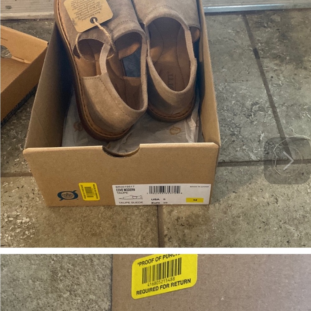 Born Tan Sandals Comfortable Slip-On Design
